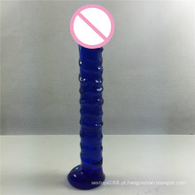 Dildo de vidro do brinquedo do sexo para mulheres Injo-Dg200